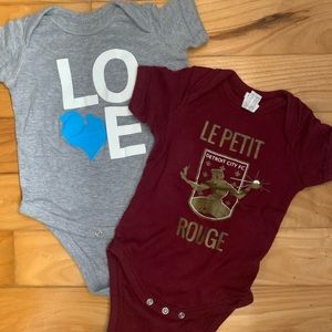 6M Detroit Michigan onesie bundle